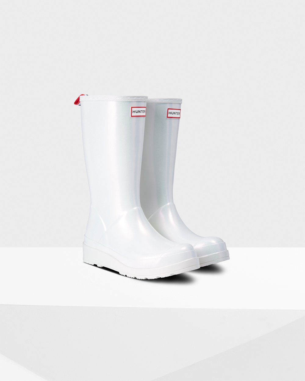 Play Boots Dames - Hunter Original Tall Nebula Rain - Zilver - 45KICJMHQ